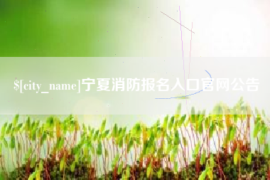 海西宁夏消防报名入口官网公告