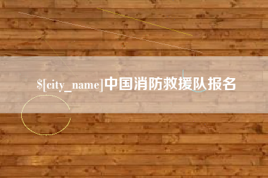 海西中国消防救援队报名