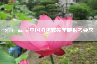 海西中国消防救援学院报考要求