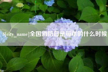 海西全国消防日是每年的什么时候