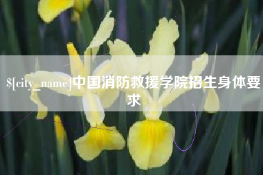 海西中国消防救援学院招生身体要求