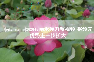 海西20204x100米接力赛视频-将领先优势进一步扩大