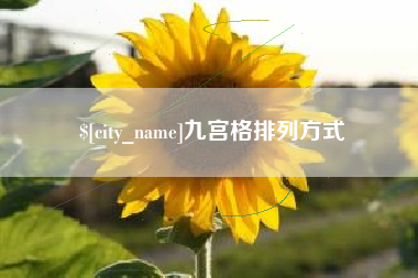 海西九宫格排列方式