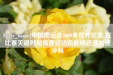 海西中国奥运会5000米世界纪录-在比赛关键时刻需要运动员能够迅速加速冲刺
