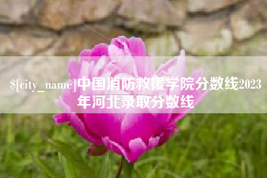 海西中国消防救援学院分数线2023年河北录取分数线