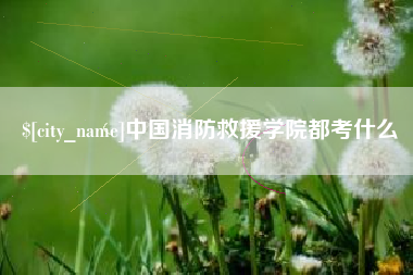 海西中国消防救援学院都考什么