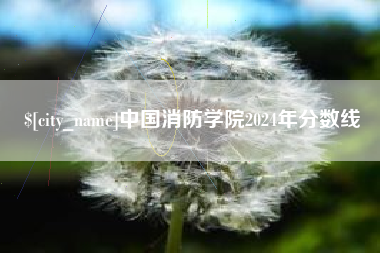 海西中国消防学院2024年分数线
