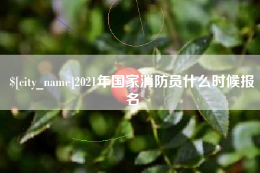 海西2021年国家消防员什么时候报名