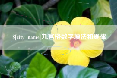 海西九宫格数字填法和规律