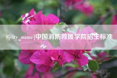 海西中国消防救援学院招生标准