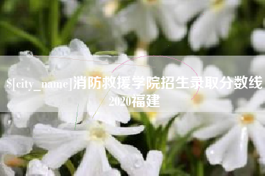 海西消防救援学院招生录取分数线2020福建